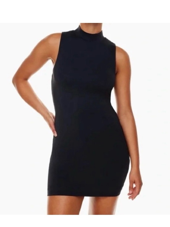 Aritzia Dresses & Skirts - Aritzia Black Sleeveless Mock Neck Mini Dress